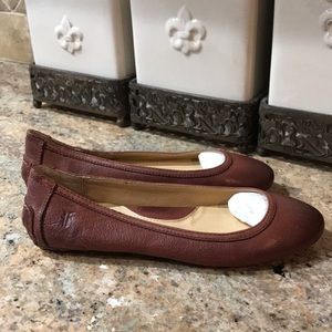Frye Cassie Ballet Shoes - Cognac